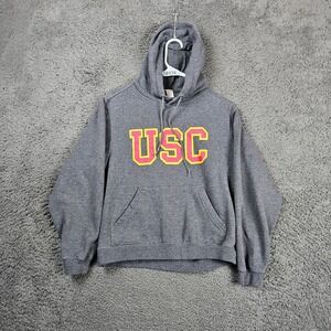 Heritage Sportswear USC Trojans Gray‎ Hoodie Pullover Sweatshirt Mens Size S